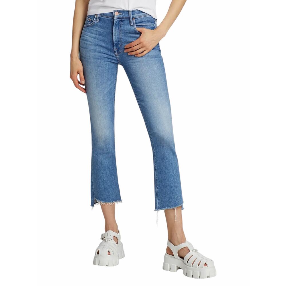 Mother The Insider Crop Jeans Step Fray Hem Limited Edition Wash Size 26